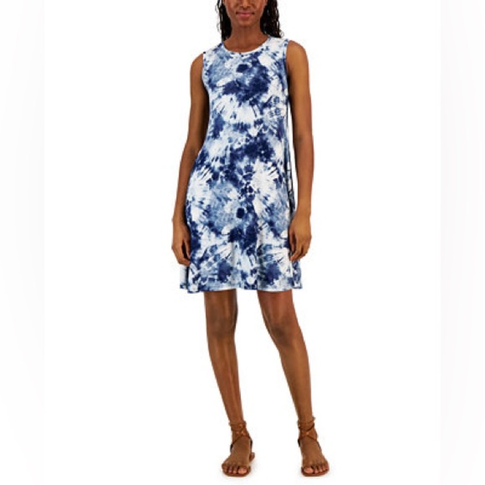 389M NWT Style & Co Tie-Dye Sleeveless Dress - Size: Medium